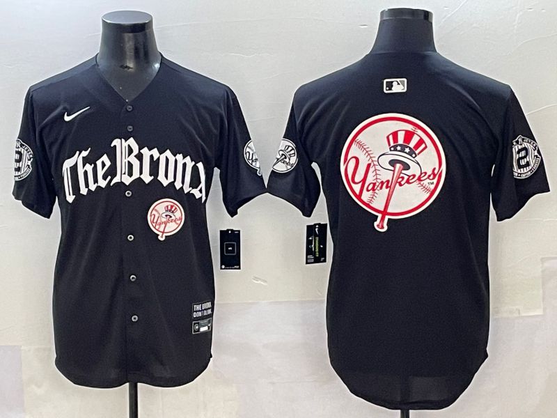 Men 2025 New York Yankees Blank Black Five generations Joint Name Nike MLB Jersey style 28->new york yankees->MLB Jersey
